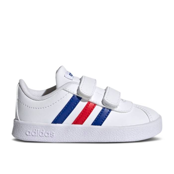 アディダス Adidas 【 Vl Court 2.0 I 'White Royal Blue Vivid Red' Infant Cloud White/Royal Blue/Vivid Red 】 コート 青色 ブルー ベビー 白色 ホワイト 青色 ブルー Red 赤・レッド｜スニケス