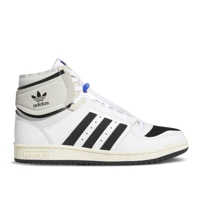 アディダス Adidas 【 Top Ten De \u0027White Black\u0027 Men Cloud White/Core Black/Bold Blue 】 メンズ 白いこと 白いこと 中核グループ 黒いこと 黒いこと 青み 青色
