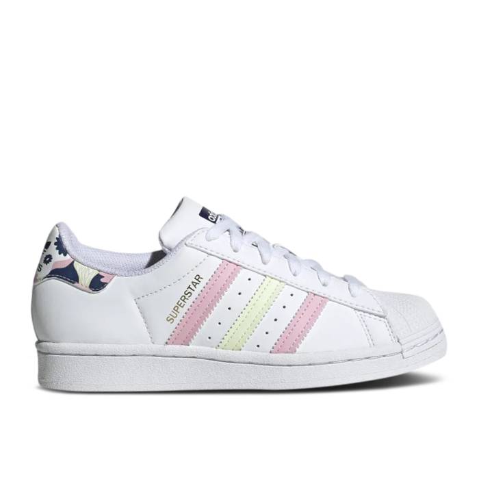 アディダス Adidas 【 Superstar 'White Floral' Men Cloud White/Almost Lime/True Pink 】 Superstar スーパースター メンズ 白色 ホワイト ライム pink ピンク