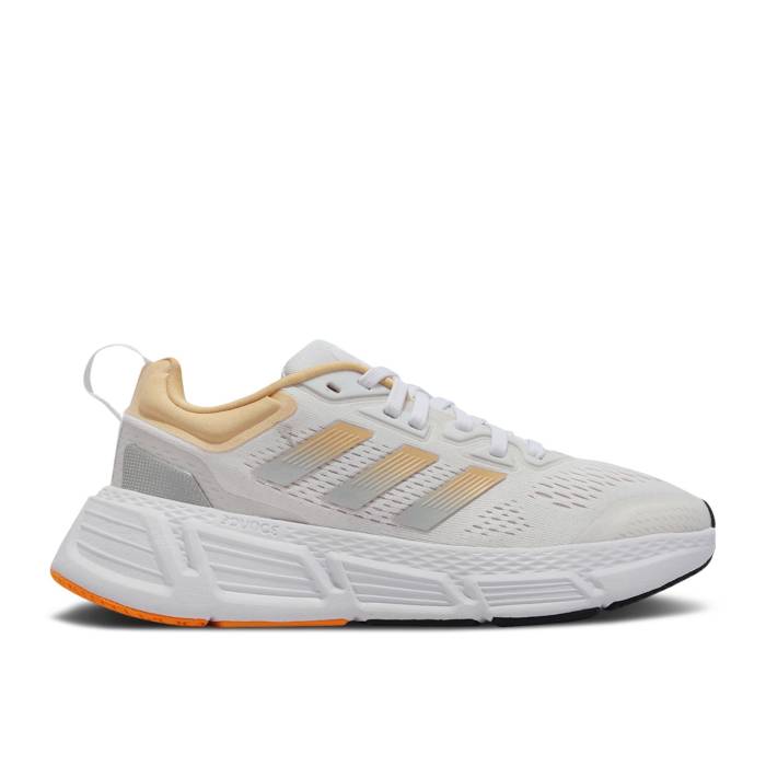 アディダス Adidas 【 Wmns Questar \u0027White Pulse Amber\u0027 Women Cloud White/Pulse Amber/Matte Silver 】 レディース 白いこと 白いこと Silver しろがね色・しろがね色