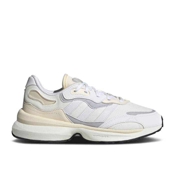 アディダス Adidas 【 Wmns Zentic \u0027Footwear White\u0027 Women Footwear White/Light Solid Grey/Core Black 】 レディース 白いこと 白いこと 益荒男 薄墨色 薄墨色 中核グループ 黒いこと 黒いこと