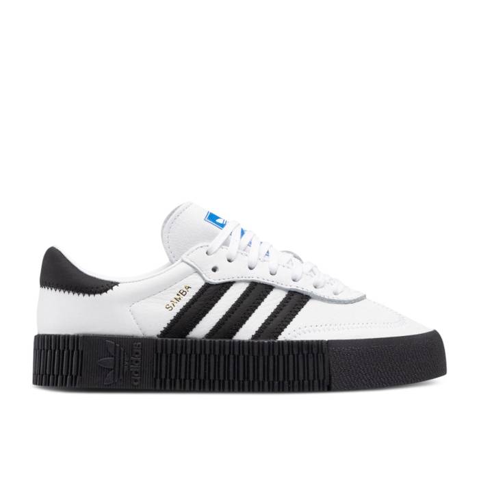 アディダス Adidas 【 Wmns Sambarose 'White Black' Women Footwear White/Core Black/Blue Bird 】 レディース 白色 ホワイト コア 黒色 ブラック 青色 ブルー