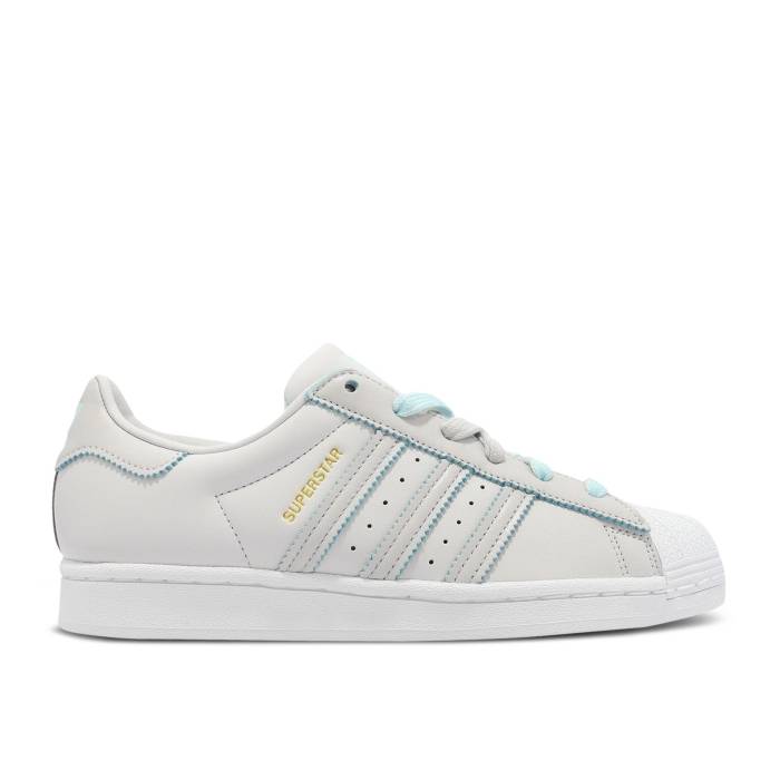 アディダス Adidas 【 Wmns Superstar \u0027Grey\u0027 Women Grey One/Gold Metallic/Almost Blue 】 Superstar はやりっ子 レディース 薄墨色 薄墨色 ゴールド 青味 青色