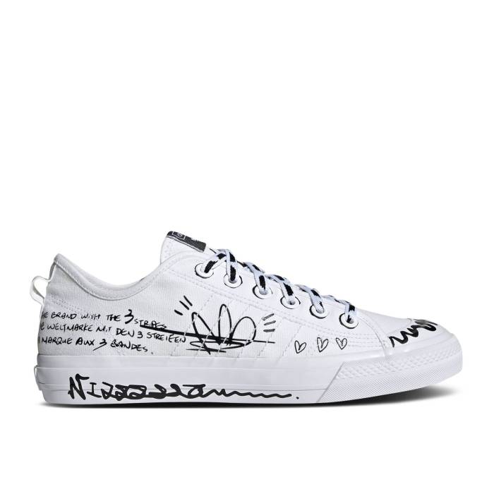 アディダス Adidas 【 Nizza Rf 'Sharpie Pack' Men Cloud White/Cloud White/Core Black 】 メンズ 白色 ホワイト コア 黒色 ブラック|スニケス