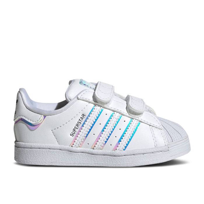 アディダス Adidas 【 Superstar I \u0027Iridescent\u0027 Infant Cloud White/Cloud White/Core Black 】 Superstar はやりっ子 もの言う花 白いこと 白いこと 中核グループ 黒いこと 黒いこと