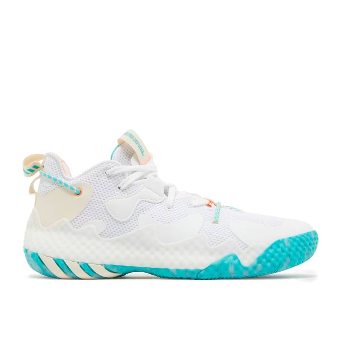 アディダス Adidas 【 Harden Vol. 6 'The Bahamas' Men Cloud White/Ecru Tint/Beam Orange 】 ハーデン メンズ 白色 ホワイト orange 橙・オレンジ｜スニケス