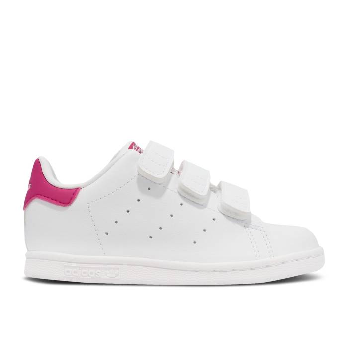 アディダス Adidas 【 Stan Smith Cf I 'White Bold Pink' Infant Cloud White/Cloud White/Bold Pink 】 ベビー 白色 ホワイト pink ピンク｜スニケス