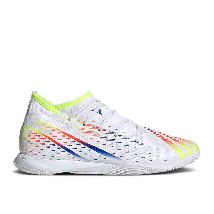 アディダス Adidas 【 Predator Edge.3 In 'Al Rihla Pack - White' Men Cloud White/Solar Yellow/Power Blue 】 プレデター 靴 メンズ靴 スニーカー メンズ 白色 ホワイト yellow 黄色・イエロー Power パワー 青色 ブルー画像