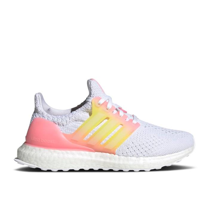 アディダス Adidas 【 Ultraboost 5.0 Dna J \u0027White Beam Pink\u0027 Youth Cloud White/Cloud White/Beam Pink 】 御坊っちゃん キッズ 白いこと 白いこと pink サクラ色 スニーカー-キッズファッション
