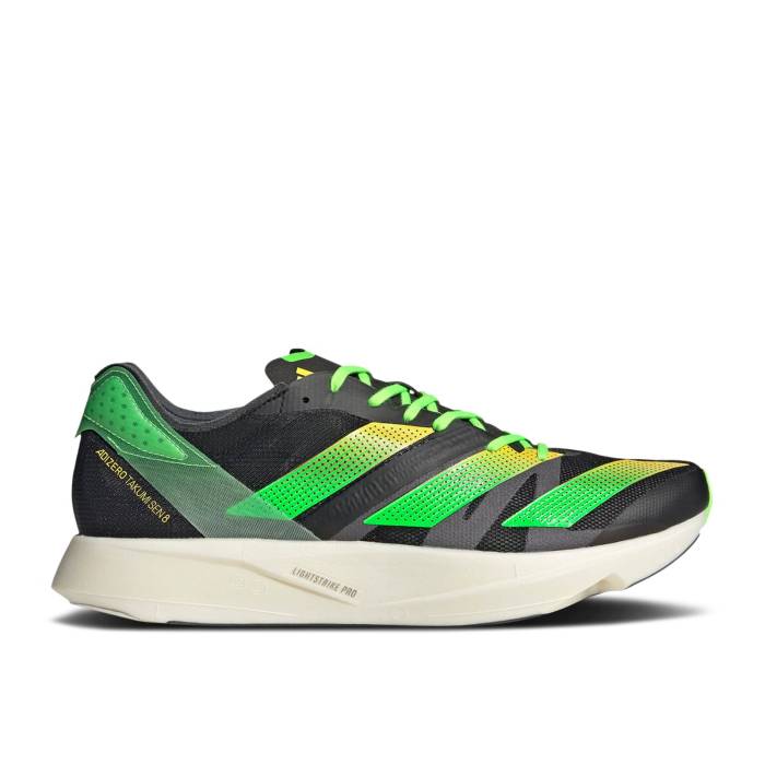 アディダス Adidas 【 Adizero Takumi Sen 8 \u0027Black Solar Green\u0027 Men Core Black/Beam Yellow/Solar Green 】 アディゼロ メンズ 中核グループ 黒いこと 黒いこと yellow 黄味がかった・黄色 green 緑・緑であること
