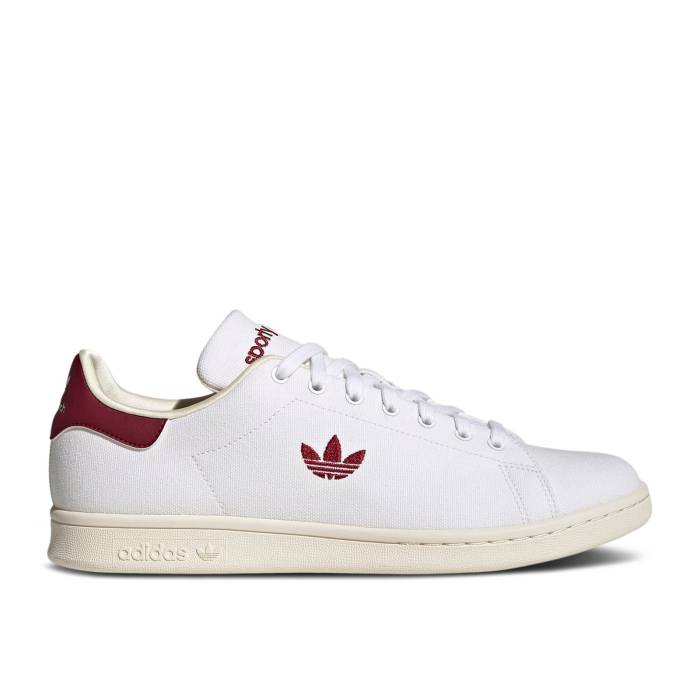 アディダス Adidas 【 Sporty & Rich X Stan Smith 'White Collegiate Burgundy' Men Cloud White/Collegiate Burgundy/Off White 】 メンズ 白色 ホワイト ワイン色・バーガンディー|スニケス