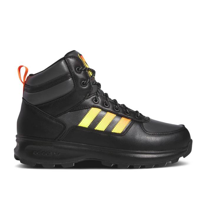 アディダス Adidas 【 Chasker Boot \u0027Black Beam Yellow\u0027 Men Core Black/Semi Impact Orange/Beam Yellow 】 ブーツ メンズ 中核グループ 黒いこと 黒いこと 差しひびき orange 橙・オレンジ色 yellow 黄味がかった・黄色