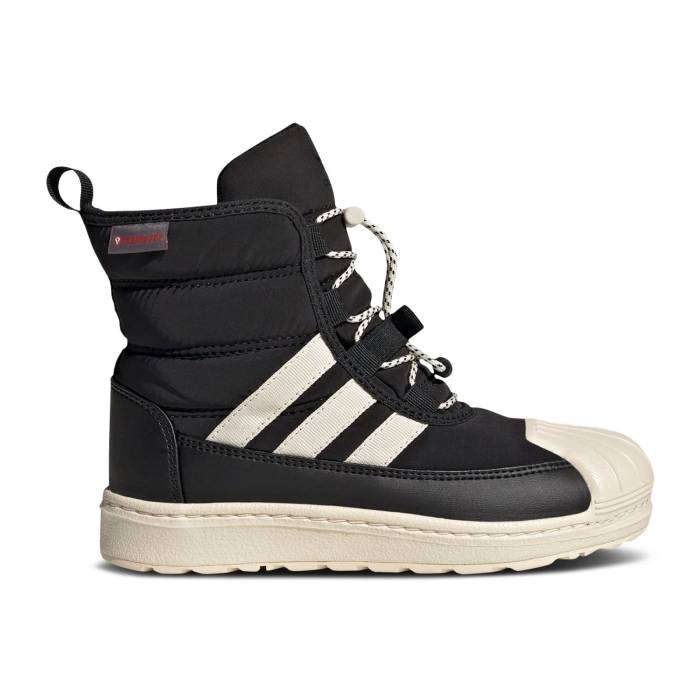 アディダス Adidas 【 Superstar 360 2.0 Boot J \u0027Black Ecru Tint\u0027 Youth Core Black/Ecru Tint/Core Black 】 Superstar はやりっ子 ブーツ 御坊っちゃん キッズ 中核グループ 黒いこと 黒いこと