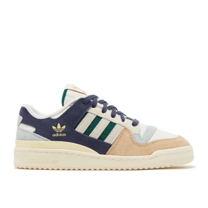 アディダス Adidas 【 Forum 84 Low \u0027Beige Navy Green\u0027 Men Cloud White/Collegiate Green/Magic Beige 】 討論会 紺色 米国海軍 メンズ 白いこと 白いこと green 緑・緑であること 神通力 ベージュ