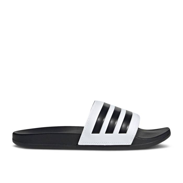 アディダス Adidas 【 Adilette Comfort Slide \u0027White Black\u0027 Men Cloud White/Core Black/Core Black 】 アディレッタ Slide サンダル メンズ 白いこと 白いこと 中核グループ 黒いこと 黒いこと