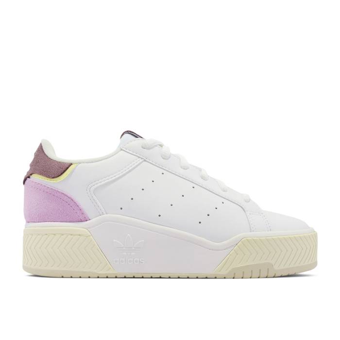 アディダス Adidas 【 Wmns Court Tourino Bold \u0027White Bliss Lilac\u0027 Women Cloud White/Bliss Lilac/Wonder Oxigen 】 厚地の外套 レディース 白いこと 白いこと