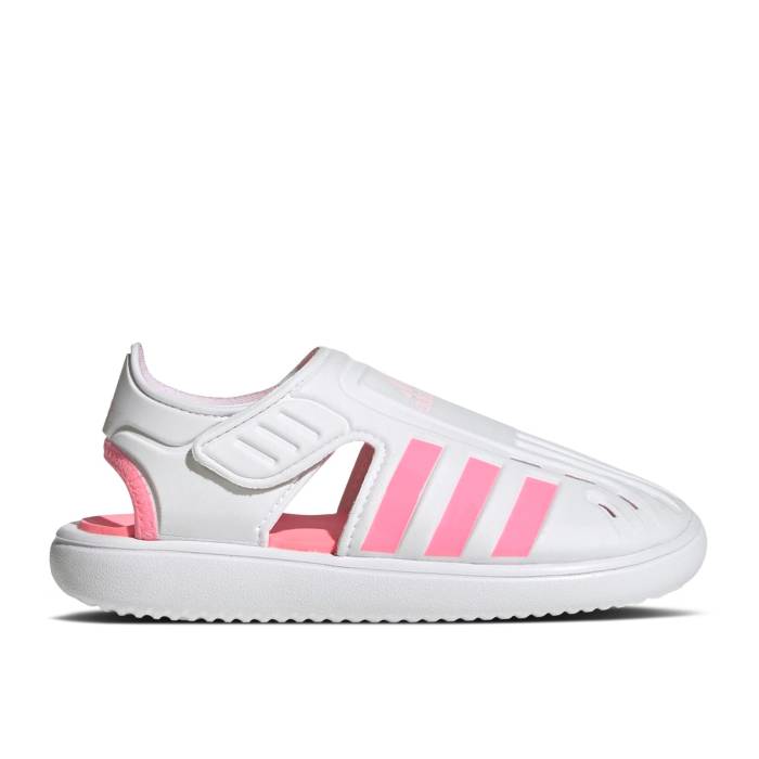 アディダス Adidas 【 Summer Closed Toe Water Sandal J \u0027White Beam Pink\u0027 Youth Cloud White/Beam Pink/Clear Pink 】 Summer 朱夏 お坊っちゃん キッズ 白いこと 白いこと pink さくら色