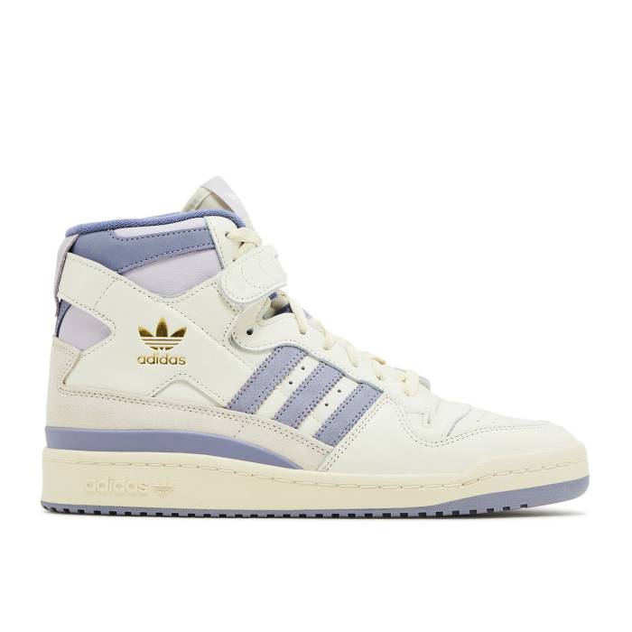 アディダス Adidas 【 Forum 84 High 'Off White Silver Violet' Men Off White/Silver Violet/Silver Dawn 】 フォーラム ハイ 白色 ホワイト Silver 銀色・シルバー メンズ 白色 ホワイト Silver 銀色・シルバー 紫・バイ|スニケス