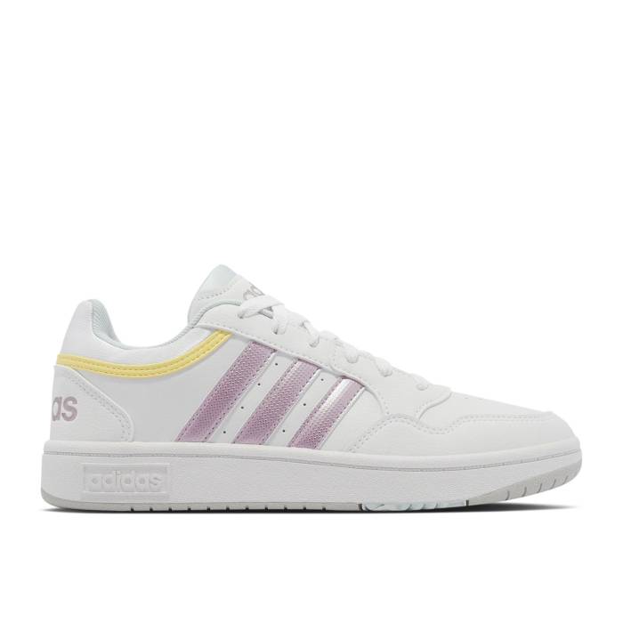 アディダス Adidas 【 Wmns Hoops 3.0 \u0027White Matte Purple Metallic\u0027 Women Cloud White/Matte Purple Metallic/Almost Yellow 】 Purple 紫・パープル レディース 白いこと 白いこと Purple 紫・パープル yellow 黄味がかった・黄色