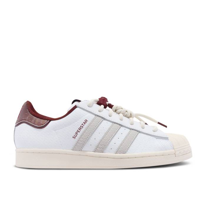 アディダス Adidas 【 Superstar \u0027Chinese New Year 2023\u0027 Men Cloud White/Cloud White/Noble Maroon 】 Superstar はやりっ児 メンズ 白いこと 白いこと マルーン