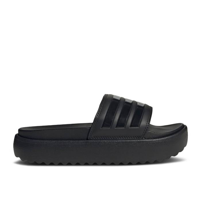 アディダス Adidas 【 Wmns Adilette Platform Slide \u0027Triple Black\u0027 Women Core Black/Core Black/Core Black 】 アディレッタ Slide サンダル レディース 中核グループ 黒いこと 黒いこと
