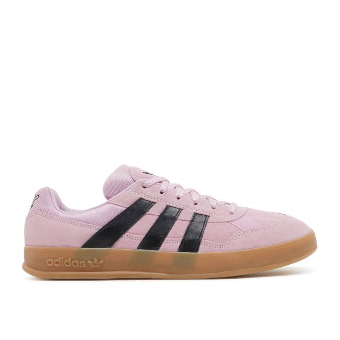 アディダス Adidas 【 Mark Gonzales X Aloha Super \u0027One Black Eye\u0027 Men Light Orchid/Core Black/Gum 】 アロハ 黒いこと 黒いこと メンズ 中核グループ 黒いこと 黒いこと
