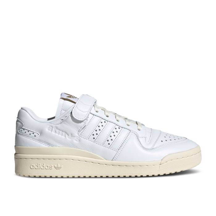 アディダス Adidas 【 Atmos X Forum 84 Low \u0027Gold Star Pack\u0027 Men Footwear White/Footwear White/Cloud White 】 討論会 メンズ 白いこと 白いこと