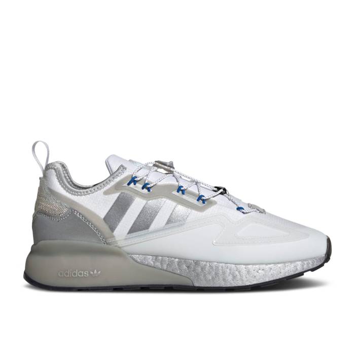 アディダス Adidas 【 Zx 2K Boost 'Safety First' Men Cloud White/Silver Metallic/Core Black 】 ブースト メンズ 白色 ホワイト Silver 銀色・シルバー コア 黒色 ブラック