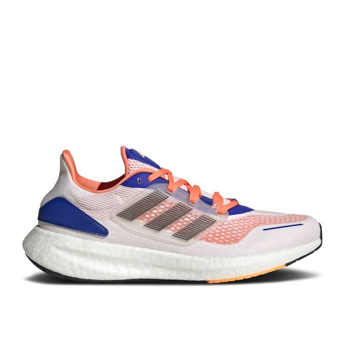 アディダス Adidas 【 Pureboost 22 Heat.rdy 'White Blue Orange' Men Cloud White/Night Metallic/Lucid Blue 】 青色 ブルー メンズ 白色 ホワイト ナイト 青色 ブルー