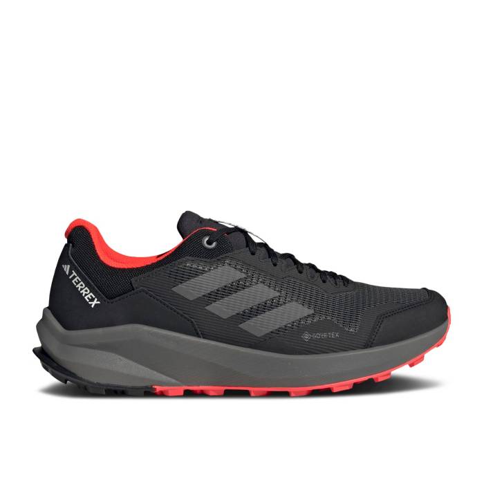 アディダス Adidas 【 Terrex Trailrider Gore-Tex Black Solar Red Men Core Black/Grey Four/Solar Red 】 ゴアテックス メンズ コア 黒色 ブラック 灰色 グレー Red 赤・レッド