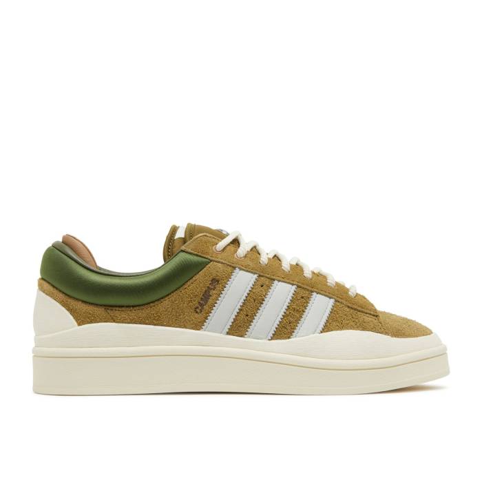 アディダス Adidas 【 Bad Bunny X Campus \u0027Wild Moss\u0027 Men Wild Moss/Blue Tint/Cream White 】 校庭 メンズ wild ワイルド 青碧 青色 皮膚軟化剤 白いこと 白いこと スニーカー-メンズ靴