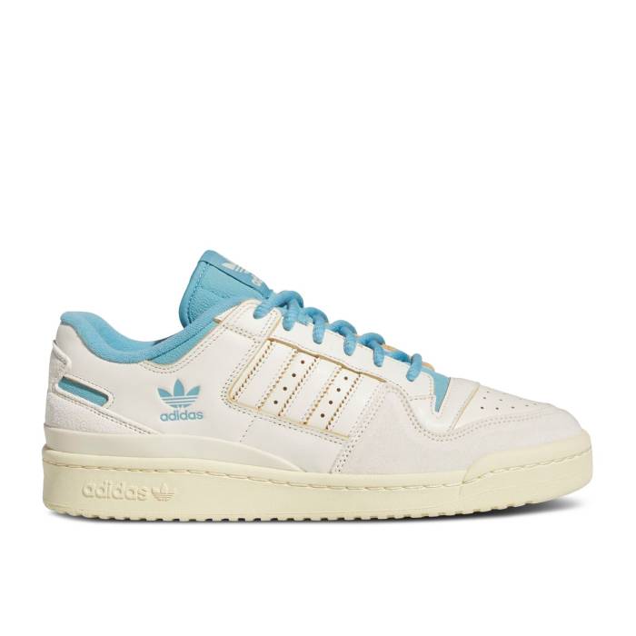 アディダス Adidas 【 Forum 84 Low Classic \u0027Vintage Preloved Blue\u0027 Men Off White/Cream White/Preloved Blue 】 討論会 古典派音楽 メンズ 白いこと 白いこと 皮膚軟化剤 青碧 青碧