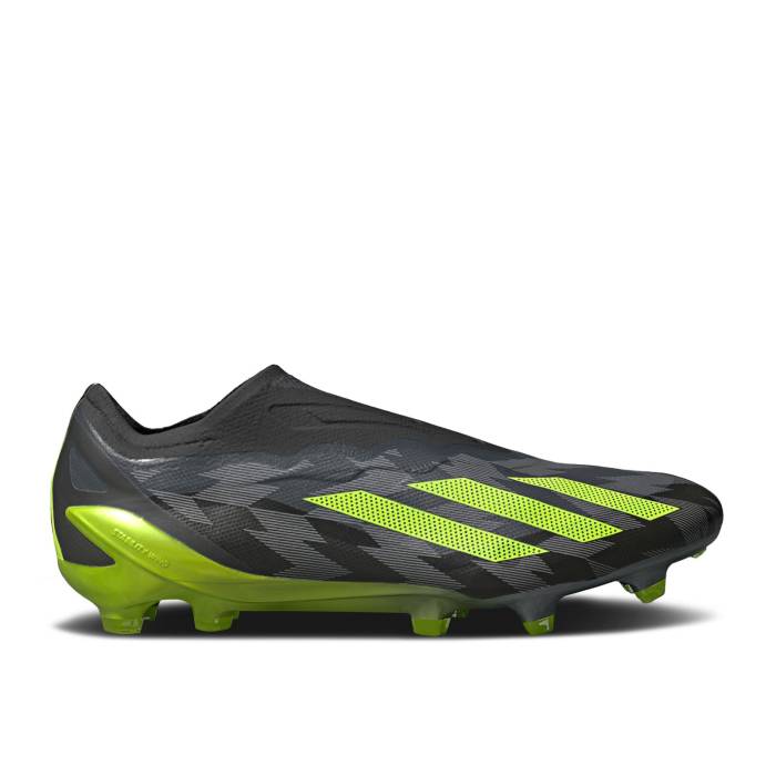 アディダス Adidas 【 X Crazyfast Injection.1 Laceless Fg \u0027Crazycharged Pack\u0027 Men Core Black/Team Solar Yellow/Grey Five 】 メンズ 中核グループ 黒いこと 黒いこと Team 野球クラブ yellow 黄味がかった・黄色 薄墨色 薄墨色