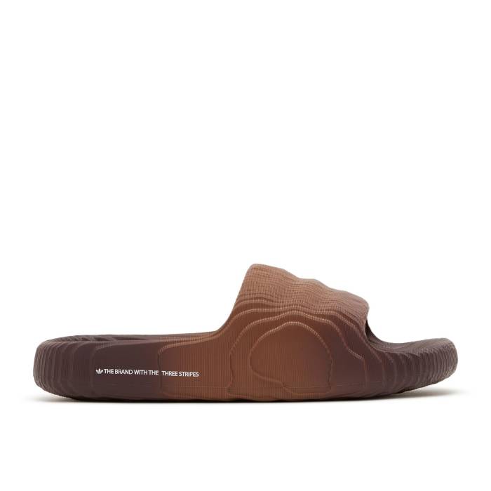 アディダス Adidas 【 Adilette 22 Slide \u0027Gradient Pack - Preloved Brown\u0027 Men Preloved Brown/Shadow Brown/Core Black 】 アディレッタ Slide サンダル メンズ 赤銅色 赤銅色 シャドー・シャドウ 中核グループ 黒いこと 黒いこと