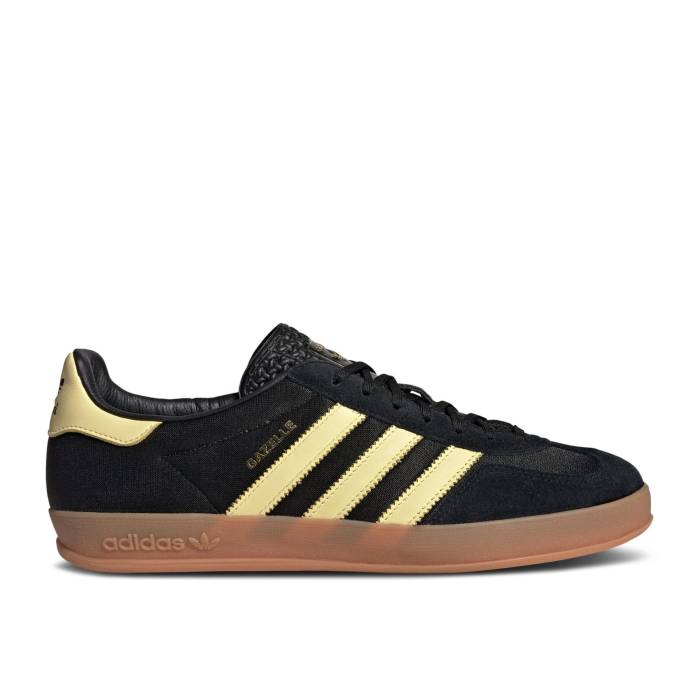 アディダス Adidas 【 Gazelle Indoor \u0027Black Almost Yellow Gum\u0027 Men Core Black/Almost Yellow/Gum 】 ガゼル yellow 黄味がかった・黄色 メンズ 中核グループ 黒いこと 黒いこと yellow 黄味がかった・黄色