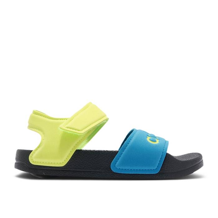 アディダス Adidas 【 Adilette Sandal K \u0027Solar Yellow Blue\u0027 Youth Core Black/Solar Yellow/Solar Blue 】 アディレッタ yellow 黄味がかった・黄色 お坊っちゃん キッズ 中核グループ 黒いこと 黒いこと yellow 黄味がかった・黄色 青碧 青碧