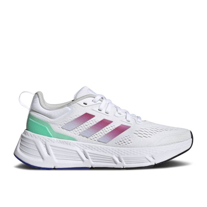 アディダス Adidas 【 Wmns Questar \u0027White Lucid Fuchsia\u0027 Women Cloud White/Lucid Fuchsia/Silver Dawn 】 レディース 白いこと 白いこと Silver しろがね色・しろがね色