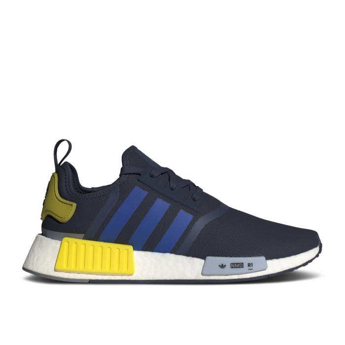 アディダス Adidas 【 Nmd_R1 'Night Indigo Yellow' Men Night Indigo/Royal Blue/Yellow 】 藍色・インディゴ メンズ ナイト 藍色・インディゴ 青色 ブルー yellow 黄色・イエロー｜スニケス