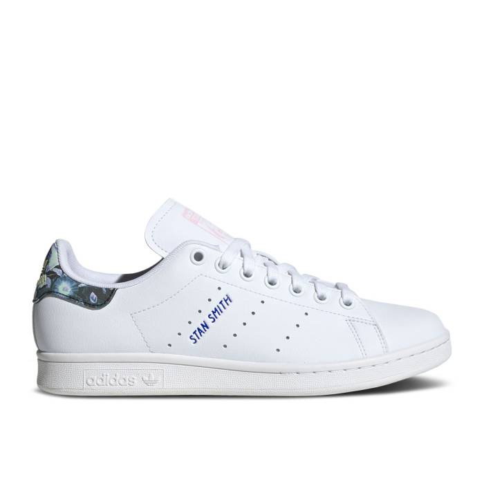アディダス Adidas 【 Wmns Stan Smith \u0027Heel Floral Artwork\u0027 Women Cloud White/Clear Pink/Lucid Blue 】 レディース 白いこと 白いこと pink さくら色 青碧 青碧