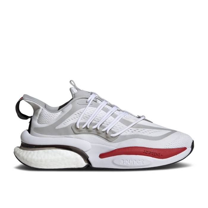 アディダス Adidas 【 Alphaboost V1 'Ncaa Pack - Nebraska' Men Cloud White/Grey/Team Power Red 】 メンズ 白色 ホワイト 灰色 グレー Team チーム Power パワー Red 赤・レッド｜スニケス