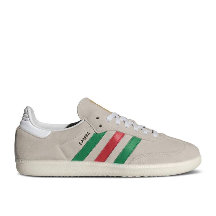 アディダス Adidas 【 Samba Og \u0027Crystal White Green Scarlet\u0027 Men Crystal White/Collegiate Green/Scarlet 】 サンバ 白いこと 白いこと green 緑・緑であること メンズ 白いこと 白いこと green 緑・緑であること