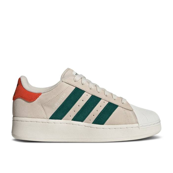 アディダス Adidas 【 Superstar Xlg Aluminium Collegiate Green Men Aluminium/Collegiate Green/Preloved Red 】 Superstar スーパースター メンズ green 緑・グリーン Red 赤・レッド