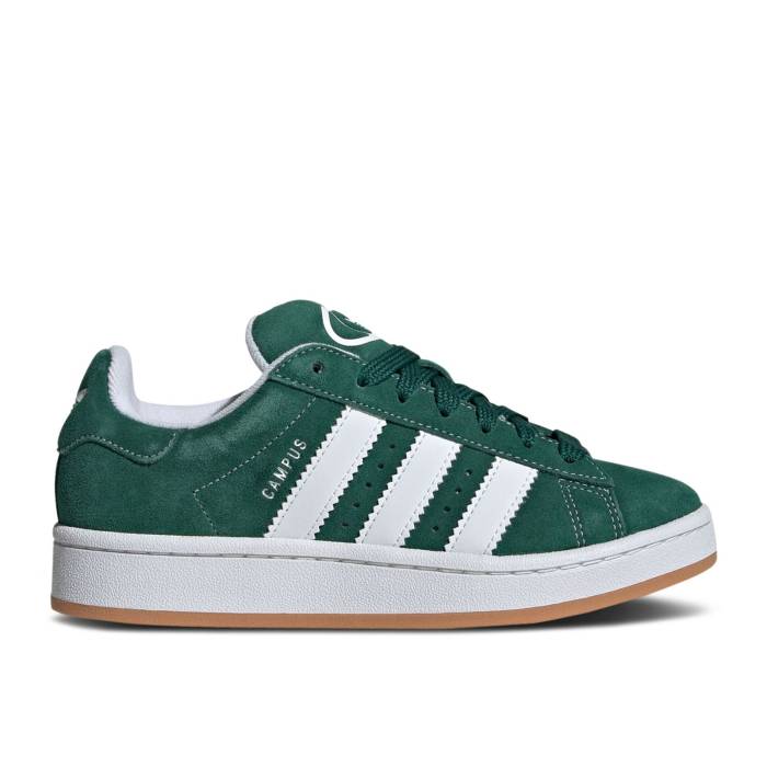 アディダス Adidas 【 Campus 00S J \u0027Dark Green\u0027 Youth Dark Green/Cloud White/Off White 】 校庭 御坊っちゃん キッズ green 緑・緑であること 白いこと 白いこと キッズ・ベビー・マタニティ-キッズファッション