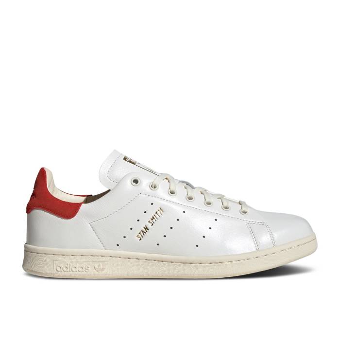 アディダス Adidas 【 Stan Smith Lux \u0027White Red\u0027 Men Cloud White/Cream White/Red 】 メンズ 白いこと 白いこと 皮膚軟化剤 Red 赤・赤いこと