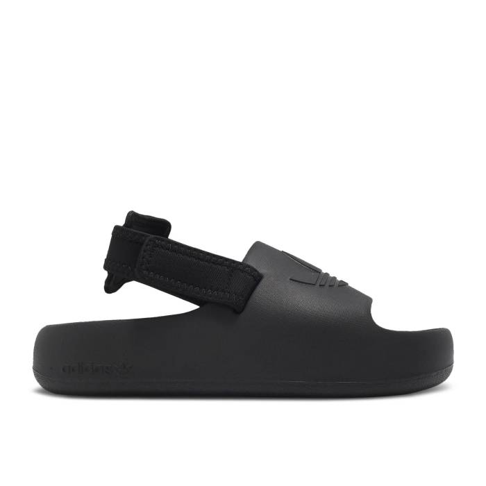 アディダス Adidas 【 Adifom Adilette Slide J \u0027Triple Black\u0027 Youth Core Black/Core Black/Core Black 】 アディレッタ Slide サンダル お坊っちゃん キッズ 中核グループ 黒いこと 黒いこと