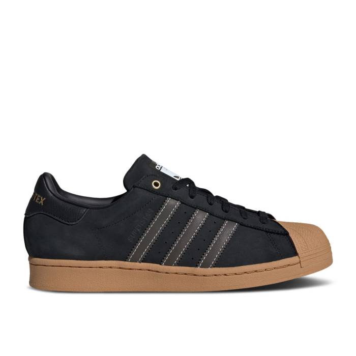 アディダス Adidas 【 Superstar Gore-Tex 'Black Gum' Men Core Black/Gum/Shadow Olive 】 Superstar スーパースター ゴアテックス メンズ コア 黒色 ブラック シャドー・シャドウ olive オリーブ｜スニケス