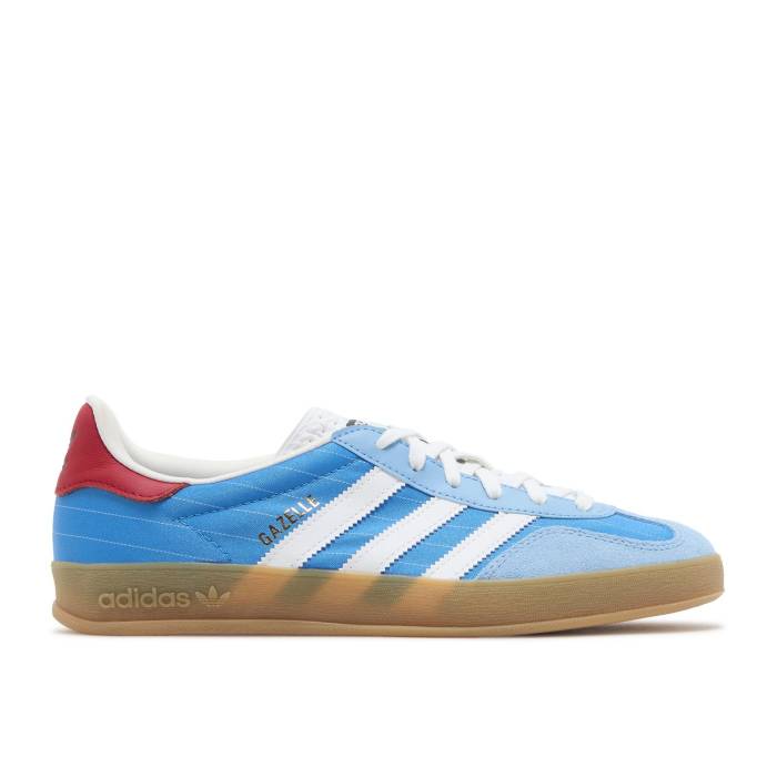 アディダス Adidas 【 Gazelle Indoor \u0027Olympic Pack - Blue\u0027 Men Bright Blue/Cloud White/Gum 】 ガゼル メンズ 青味 青色 白いこと 白いこと メンズ靴-スニーカー-靴