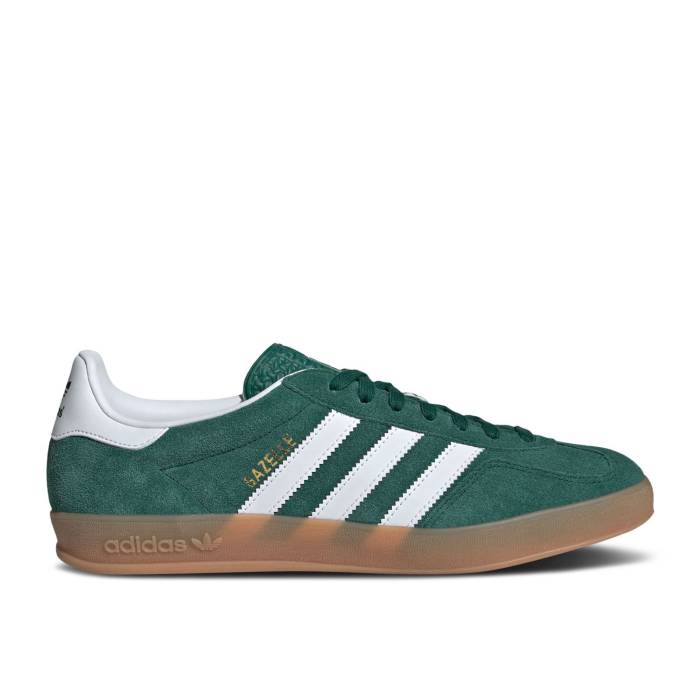 アディダス Adidas 【 Gazelle Indoor \u0027Collegiate Green Gum\u0027 Men Collegiate Green/Cloud White/Gum 】 ガゼル green 緑・緑であること メンズ green 緑・緑であること 白いこと 白いこと スニーカー-メンズ靴