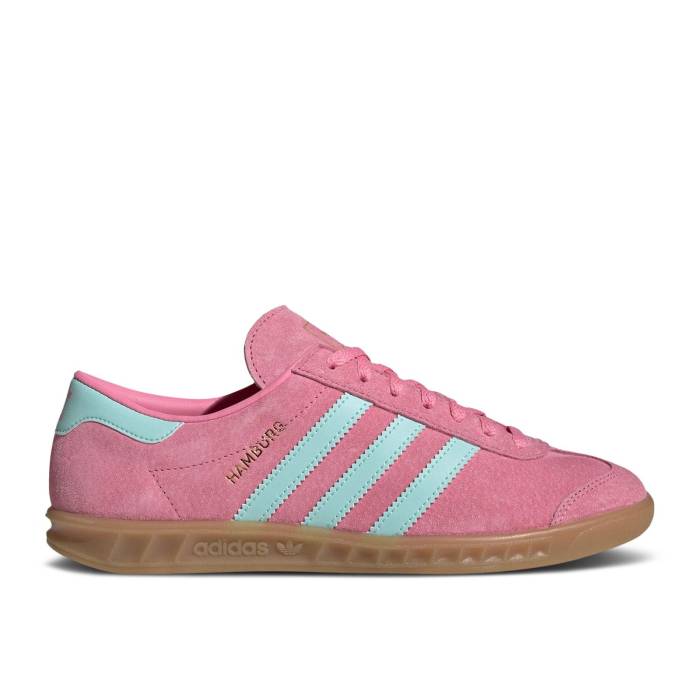 アディダス Adidas 【 Wmns Hamburg \u0027Bliss Pink Semi Flash Aqua\u0027 Women Bliss Pink/Semi Flash Aqua/Gum 】 pink サクラ色 レディース pink サクラ色 アクア
