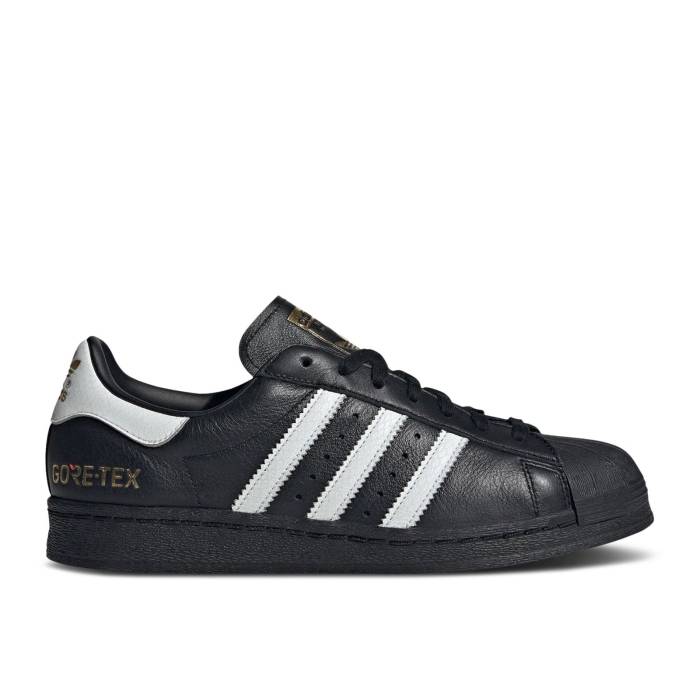 アディダス Adidas 【 Atmos X Superstar 82 Gore-Tex \u0027Gid-Snk\u0027 Men Core Black/Cloud White/Gold Metallic 】 Superstar はやりっ子 ゴアテックス メンズ 中核グループ 黒いこと 黒いこと 白いこと 白いこと ゴールド